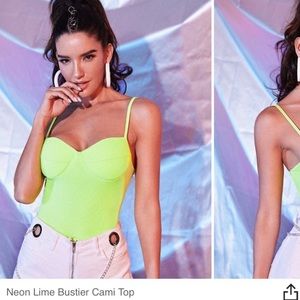 Shein neon lime cami top